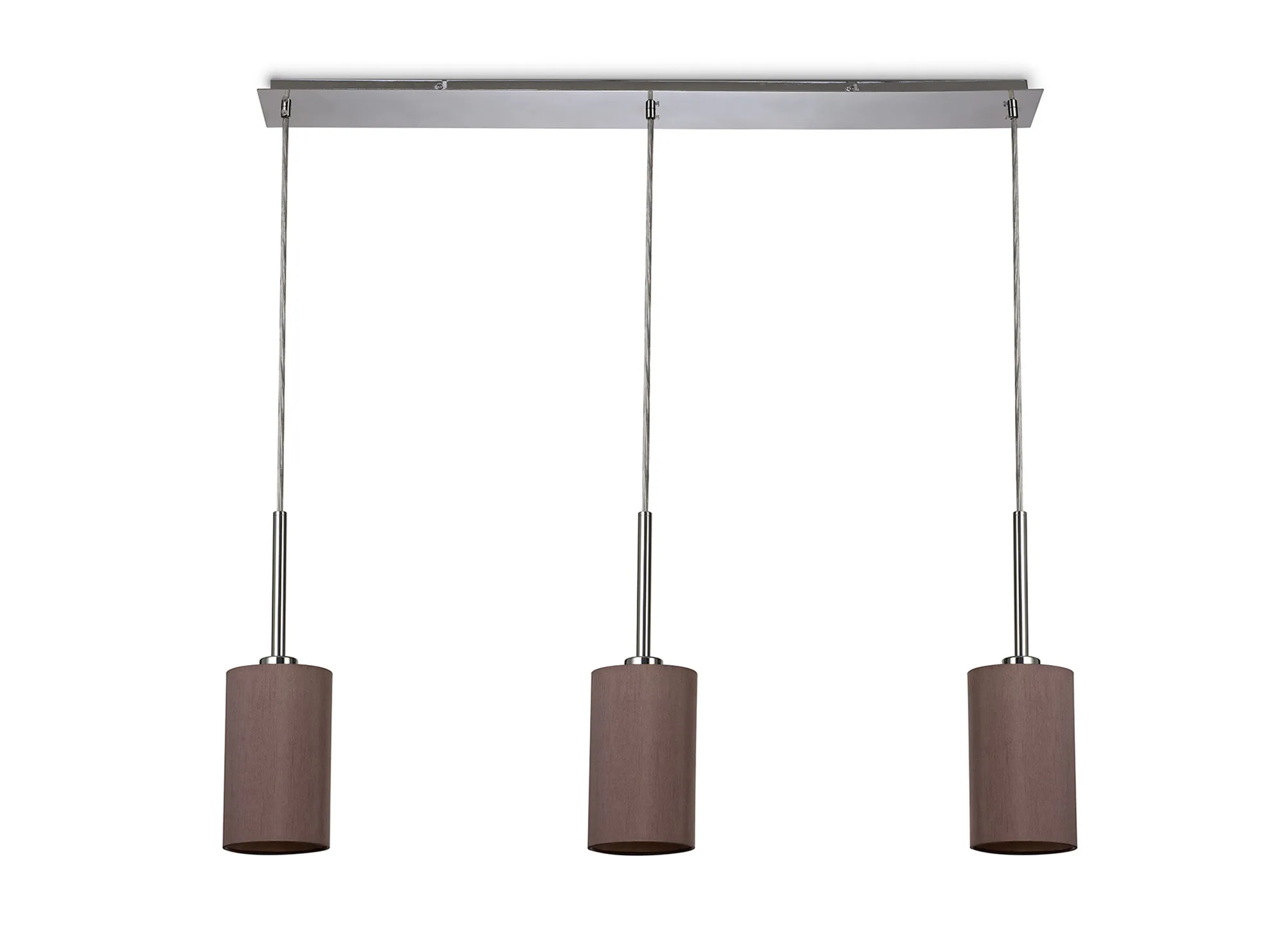 Baymont 12cm Shade 3 Light Pendant Polished Chrome; Taupe/Halo Gold DK0766  Deco Baymont CH TA